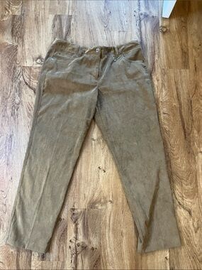 Zac & Rachel Brown thin wale Corduroy Pants size 14 straight wide leg